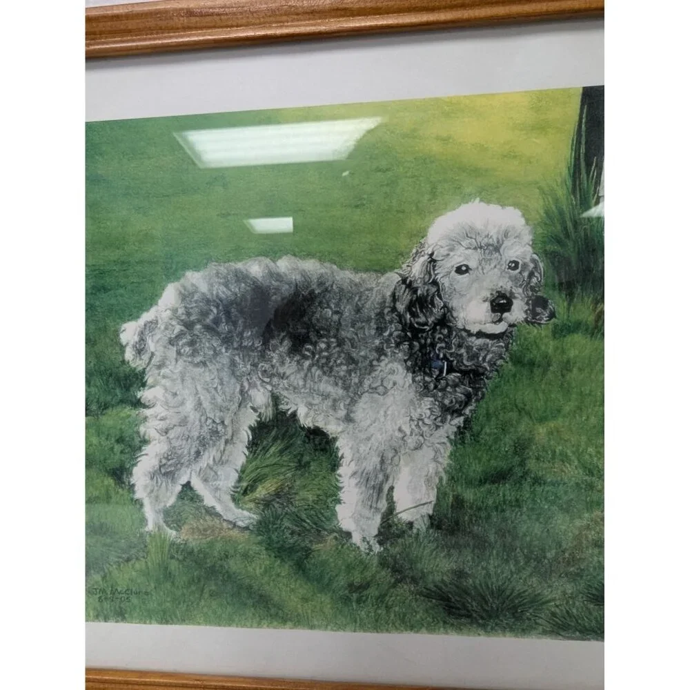 Jane McClure Jane's Prints Sheep Dog Farm Country Wood Framed Print - Picture 2 of 4